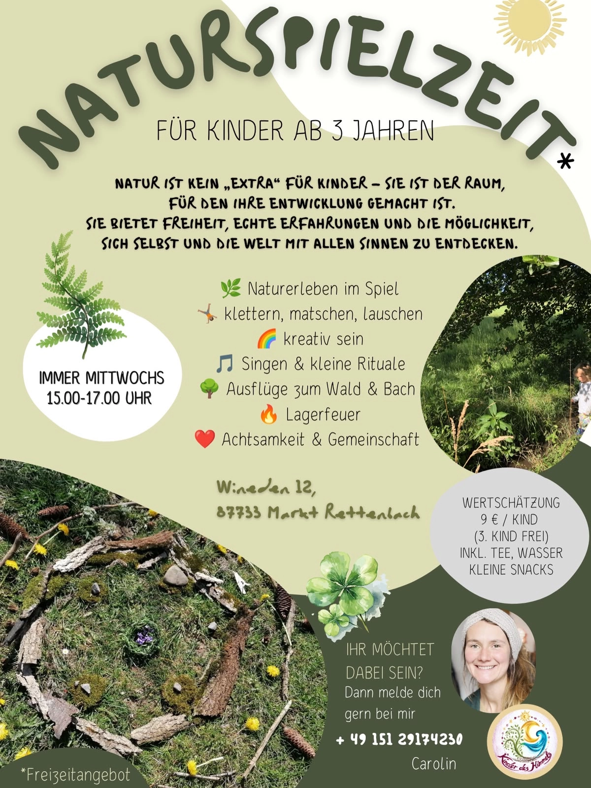 Naturspielzeit am Mittwoch
